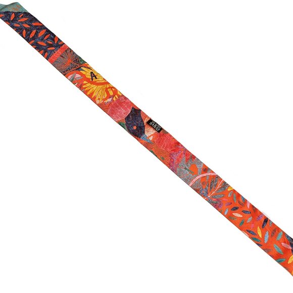 HERMES ORANGE CHACUN FAIT SON NID SILK TWILLY SCARF - Picture 7 of 12